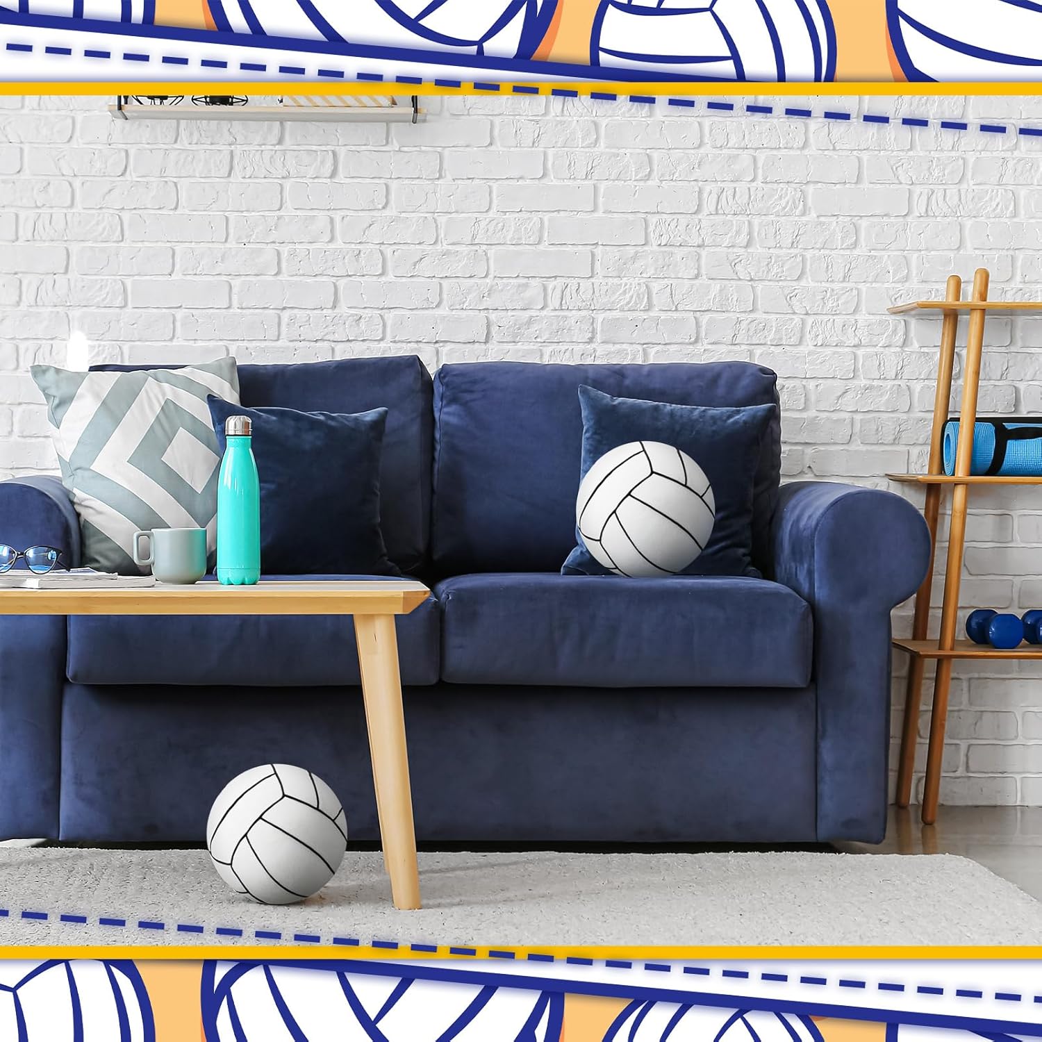 Gerrii Volleyball Plush Pillow Set 2 Pcs