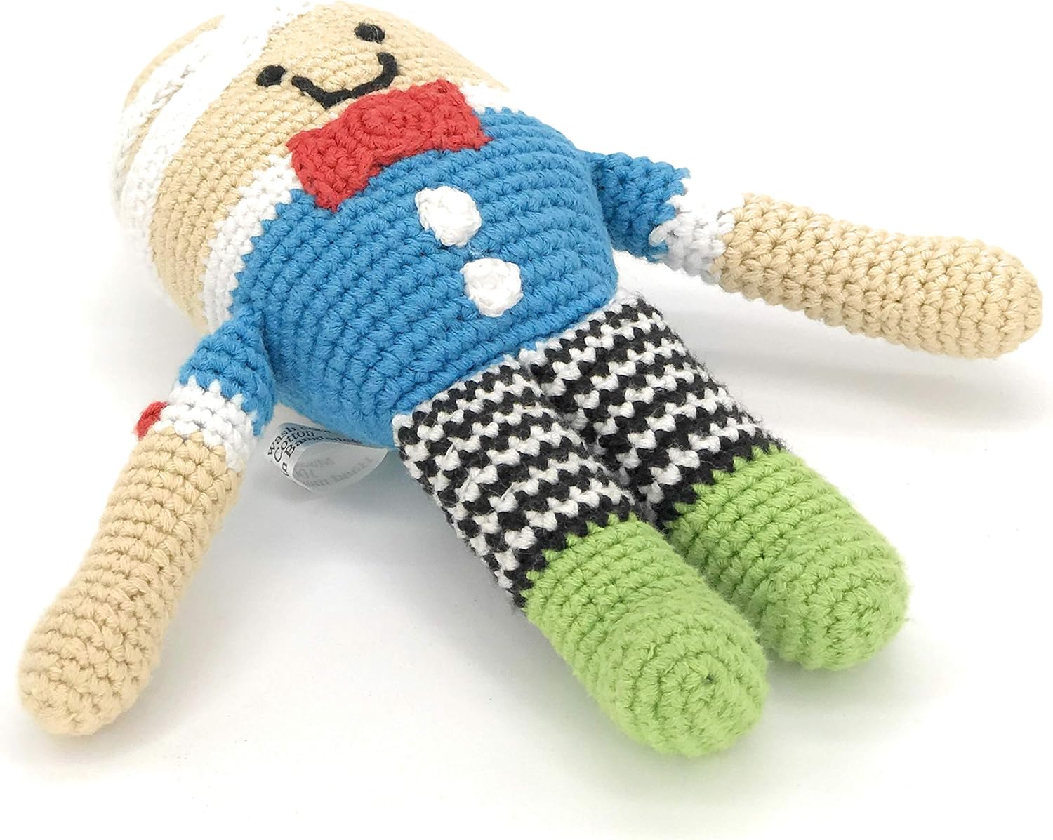 Pebble Handmade Humpty Dumpty Rattle - Fair Trade Machine Washable