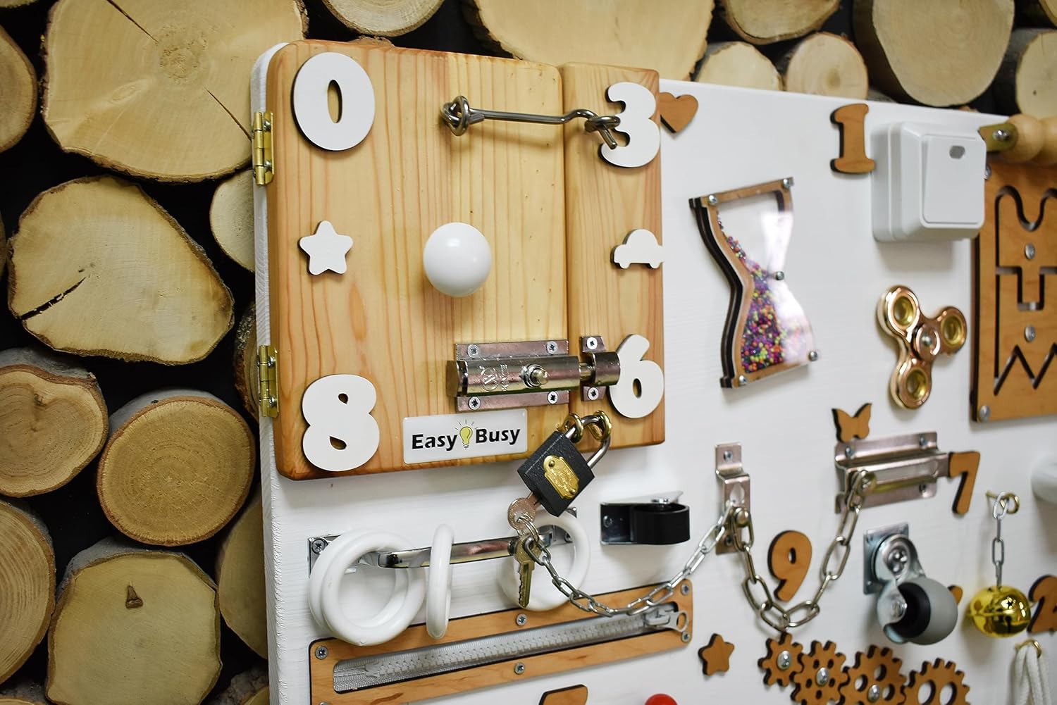 Handmade Toddler Busy Board - Sensory Development Toy