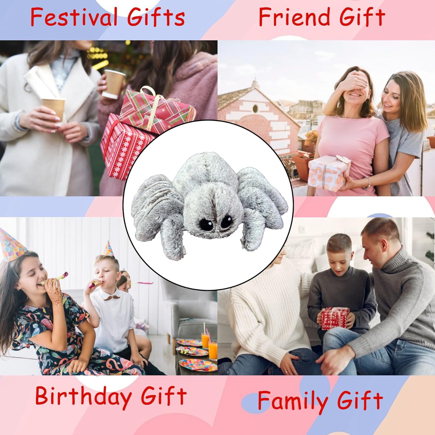 Jumping Spider Plush Pillow for Kids