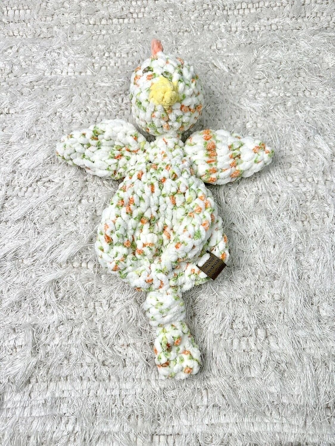 Handmade Crochet Marigold Chicken Snuggler Baby Blanket