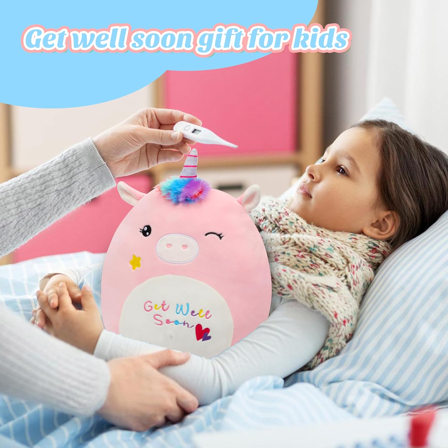 Easfan Get Well Soon Unicorn Plush Pillow 1
