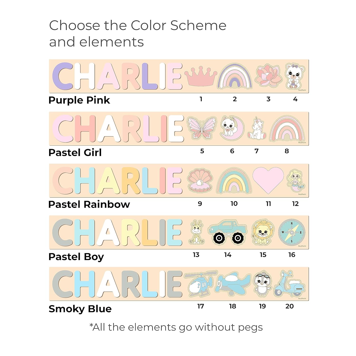 Personalized Wooden Name Puzzle for Baby 1