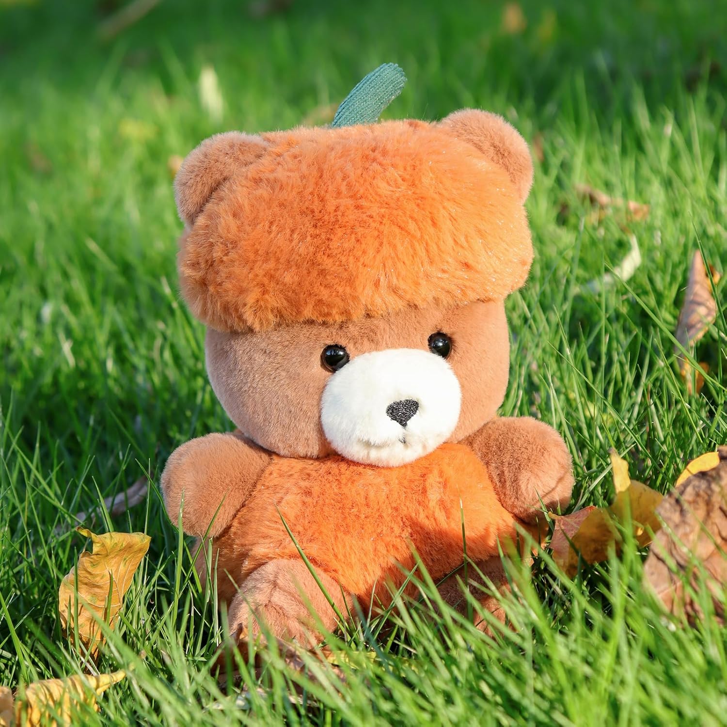 Apricot Lamb Pumpkin Bear Plush Toy for Kids