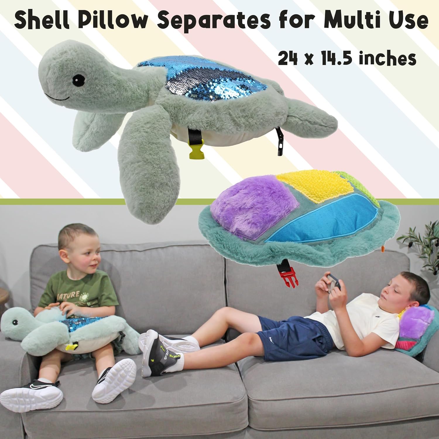 MEAVIA Weighted Sensory Sea Turtle Lap Pad 1