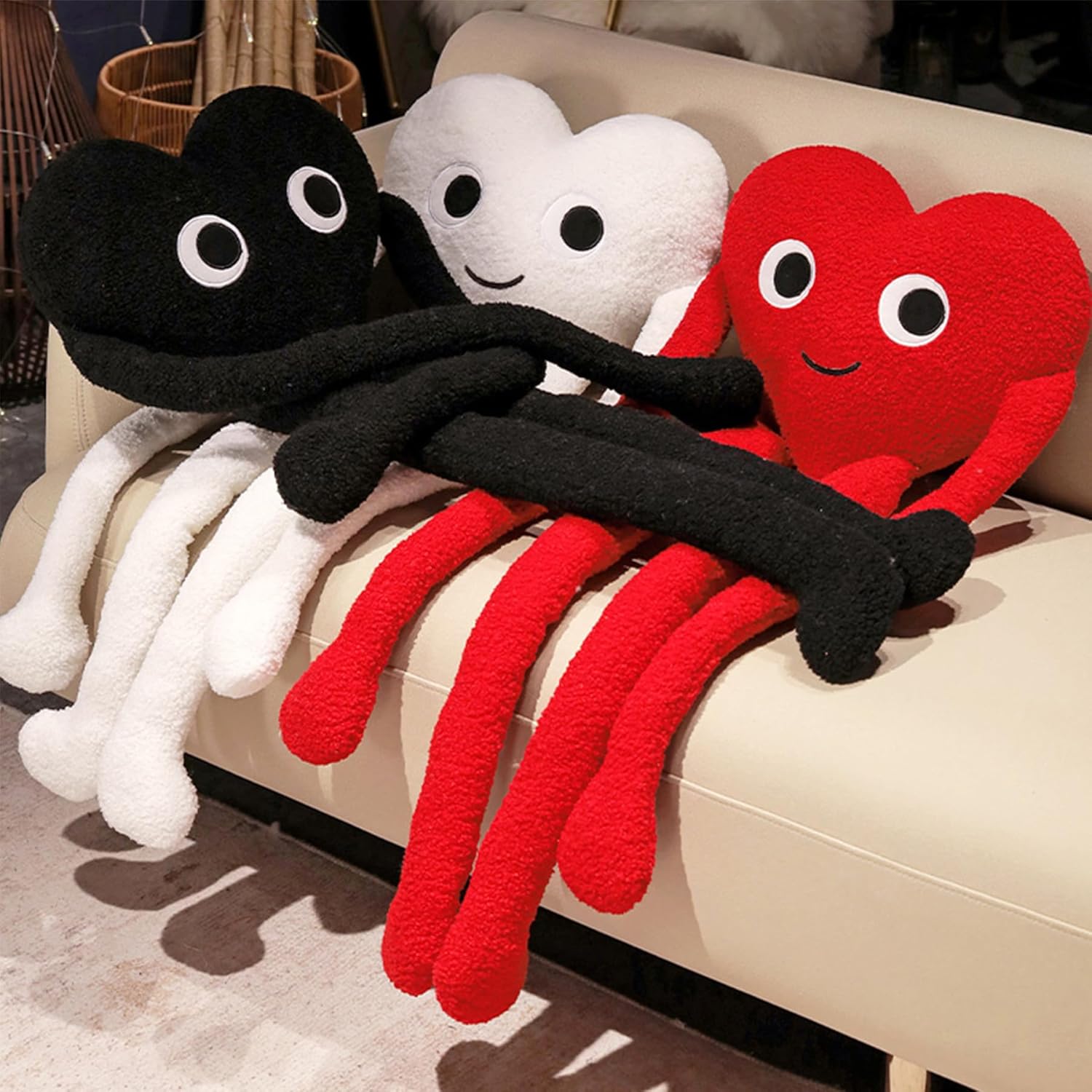 Soft Heart Shaped Plush Pillow for Kids and Adults