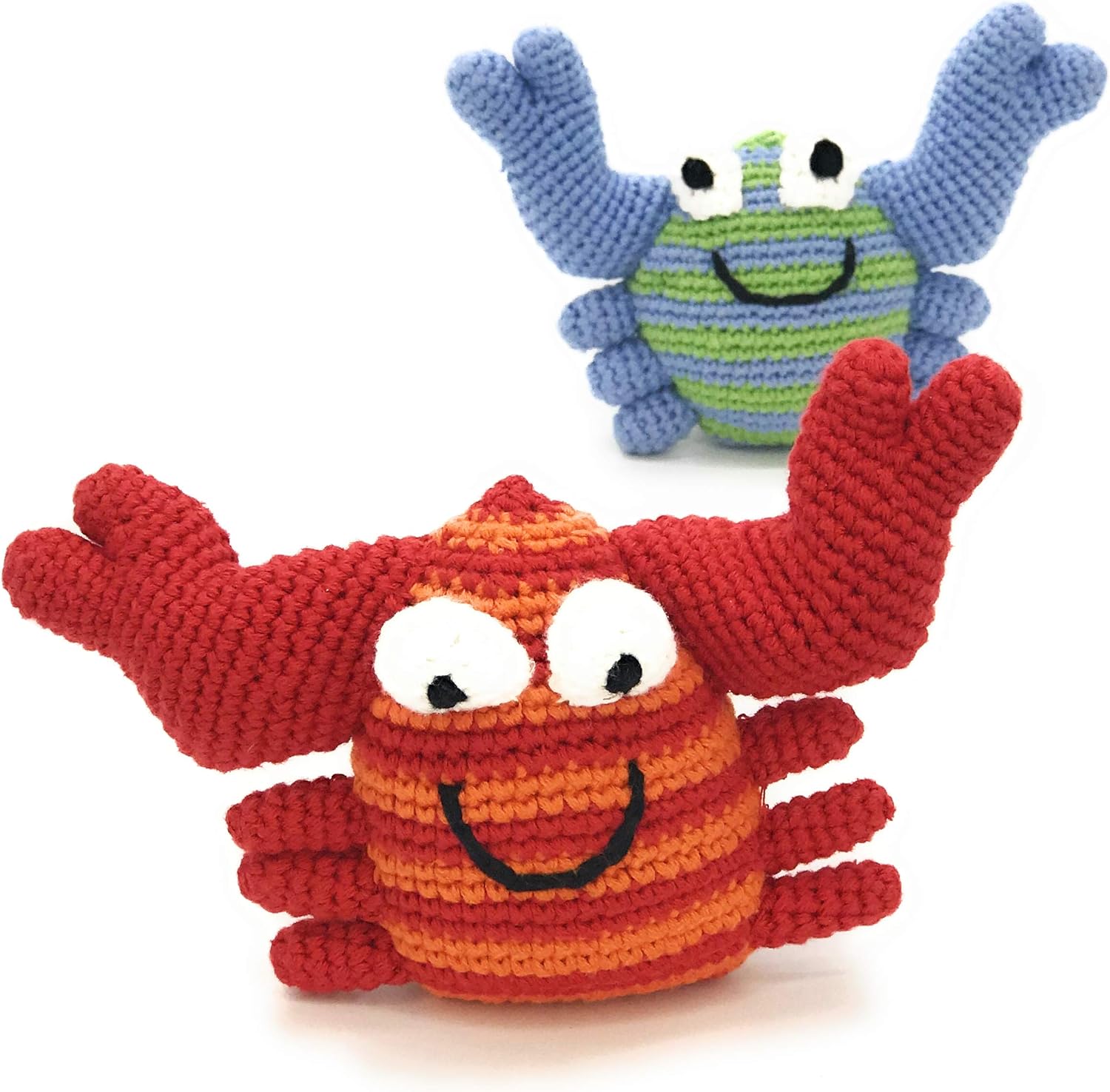 Pebble Handmade Crab Baby Rattle - Red