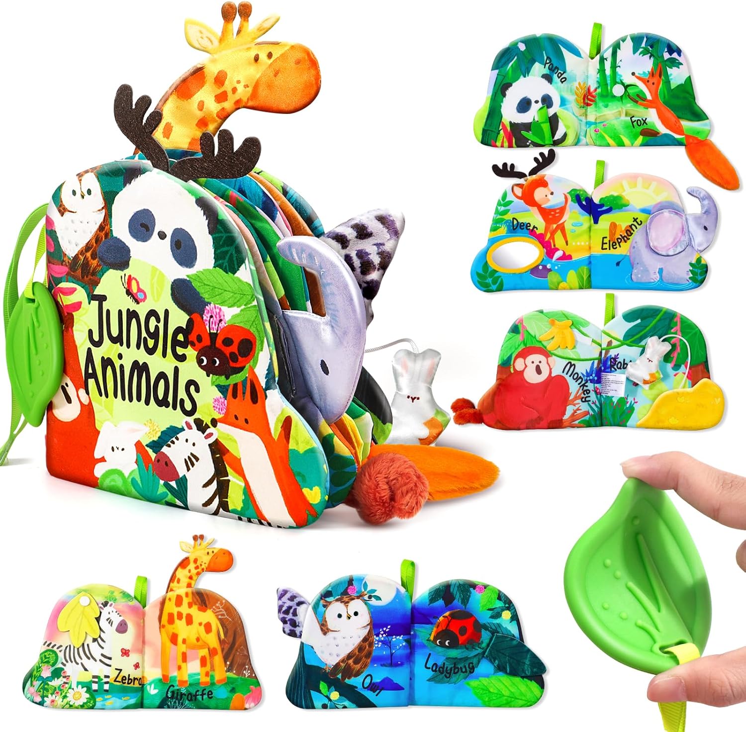 Jovow Baby Books 0-18 Months Teething Tummy Time Toys