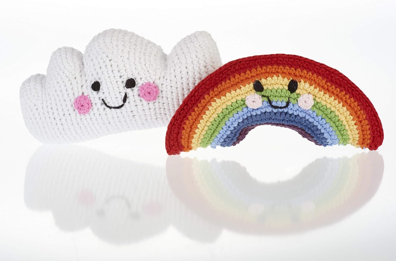 Pebble Friendly Rainbow Rattle - 6 Inch 1
