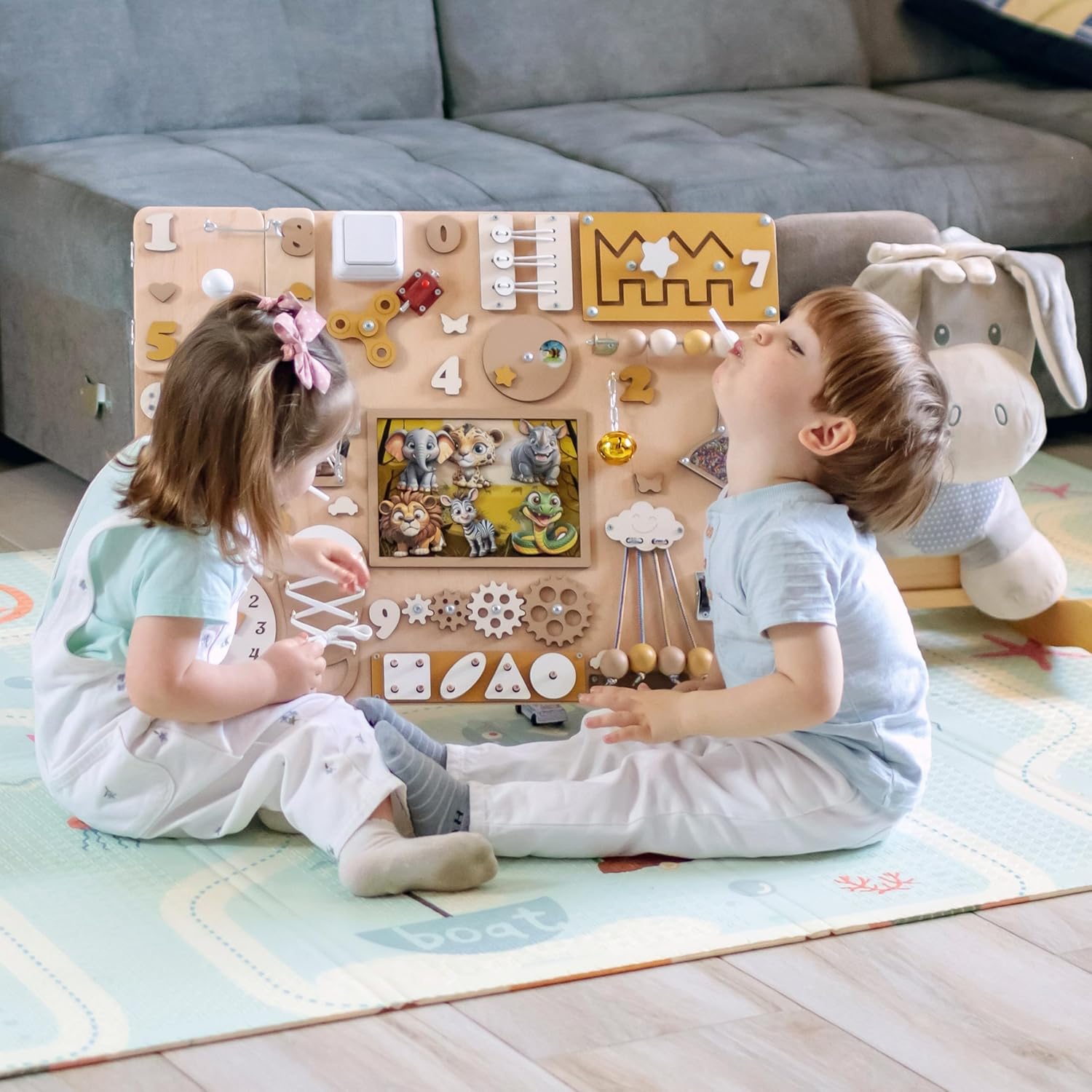 Safari Magnetic Busy Board L for Toddlers