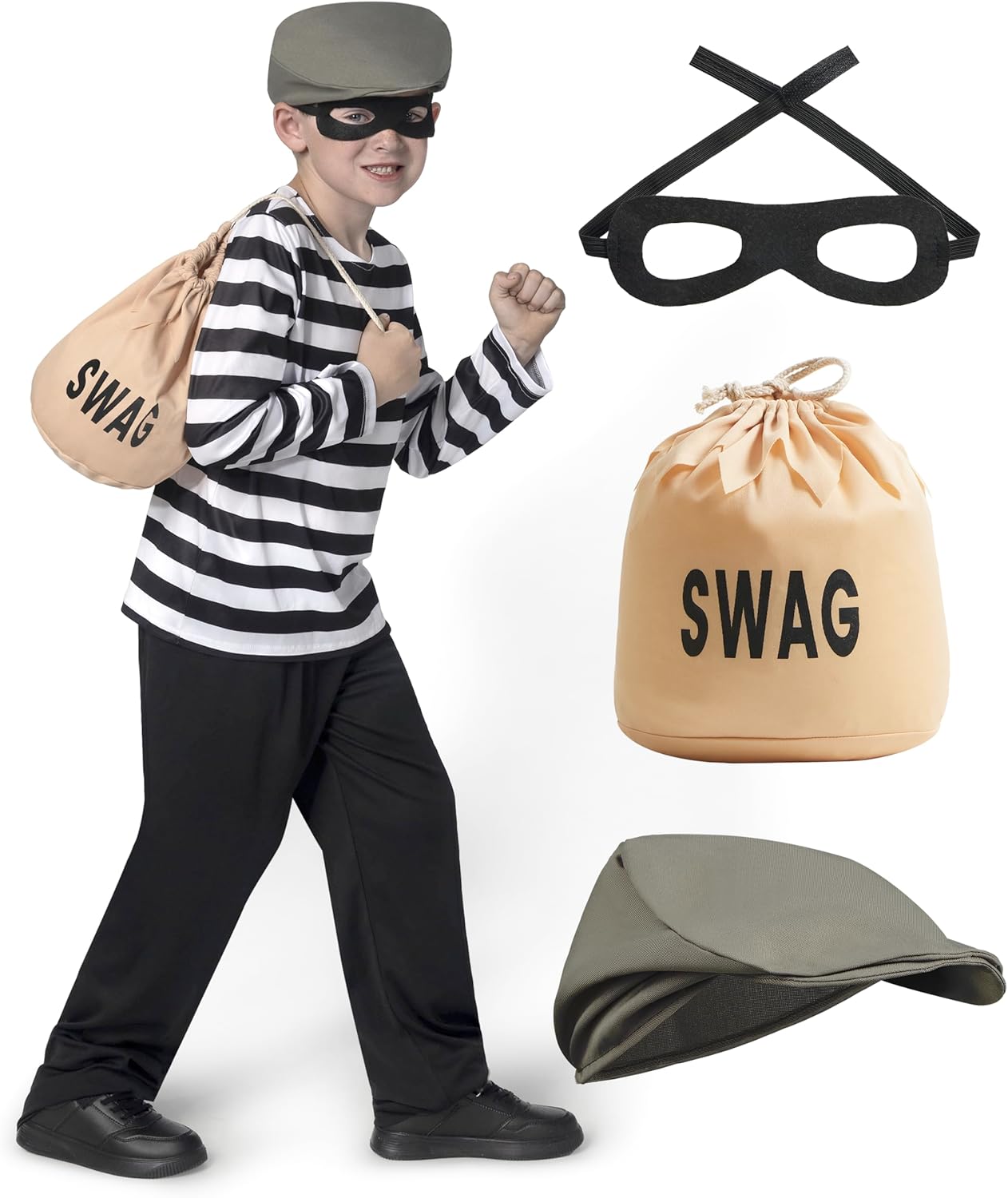 Spooktacular Creations Kids Robber Costume Set