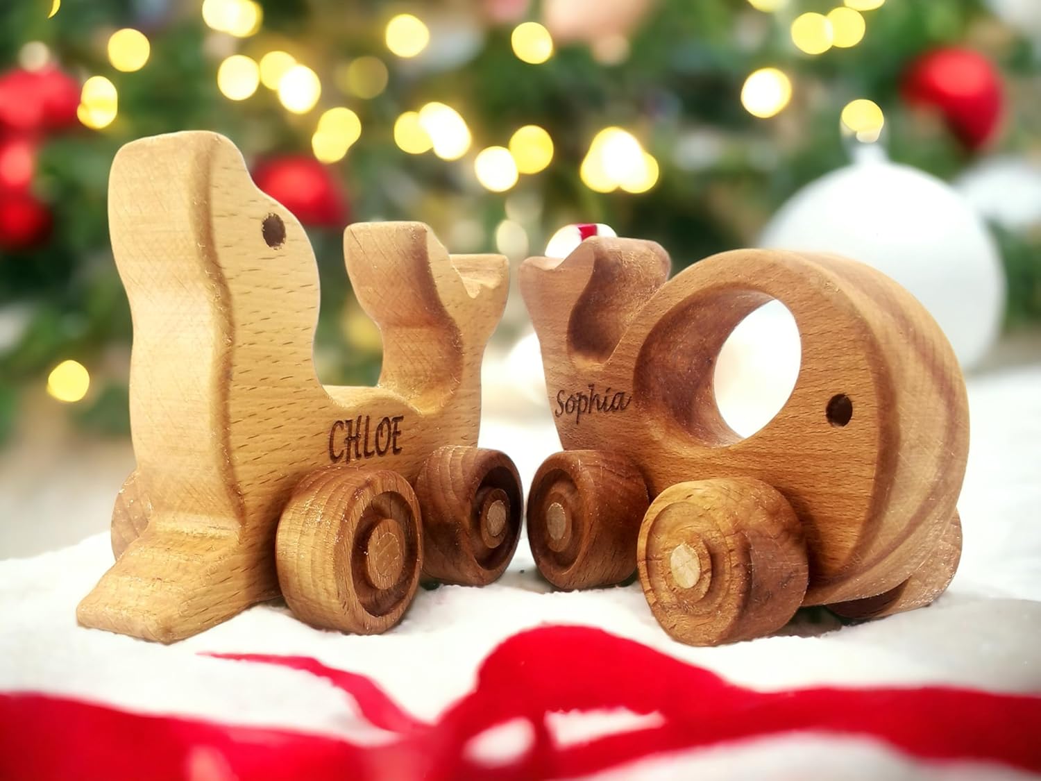 Personalized Wooden Animal Push Toy for Baby