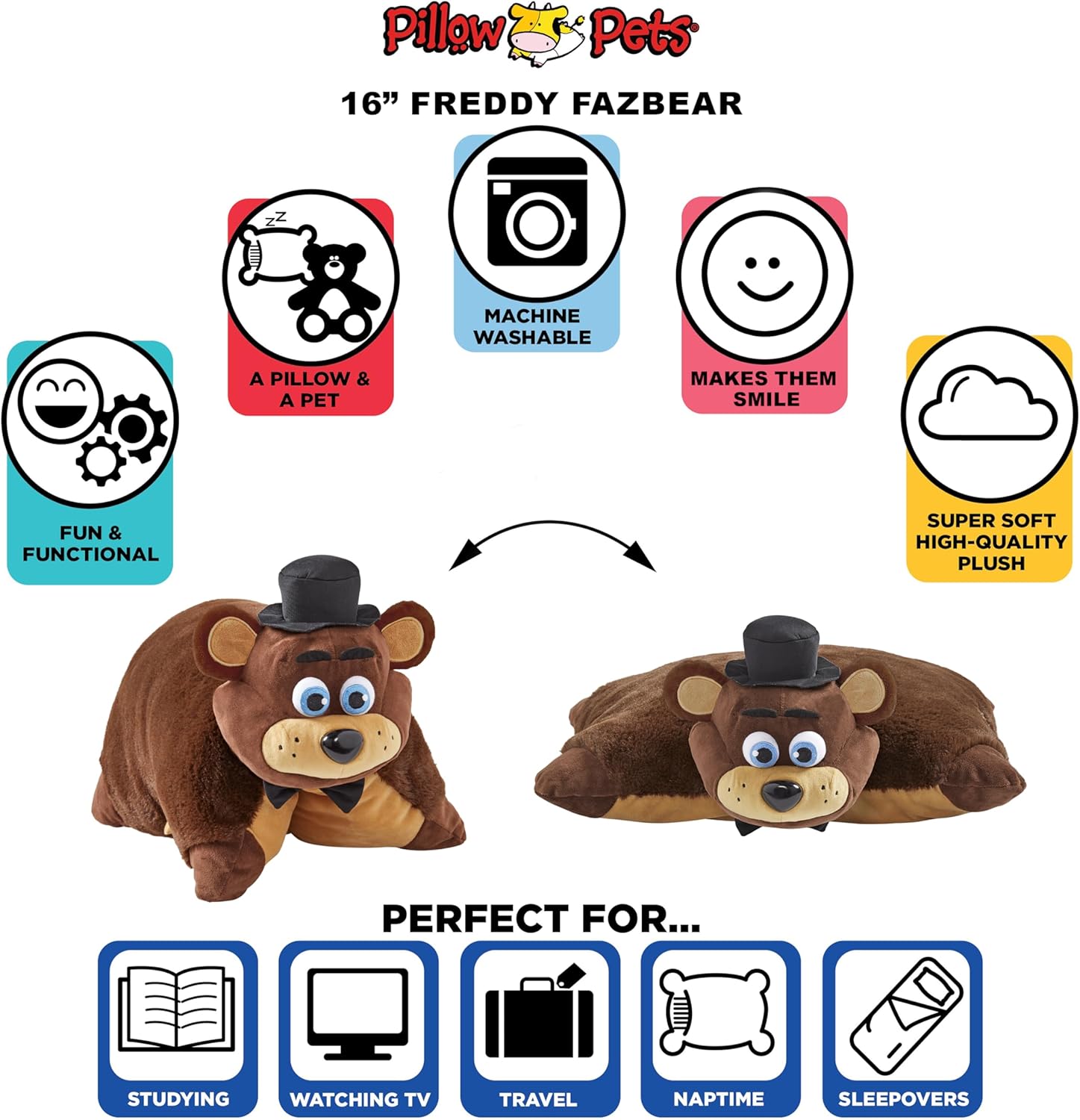 Pillow Pets Five Nights at Freddys Freddy Fazbear Plushie 16