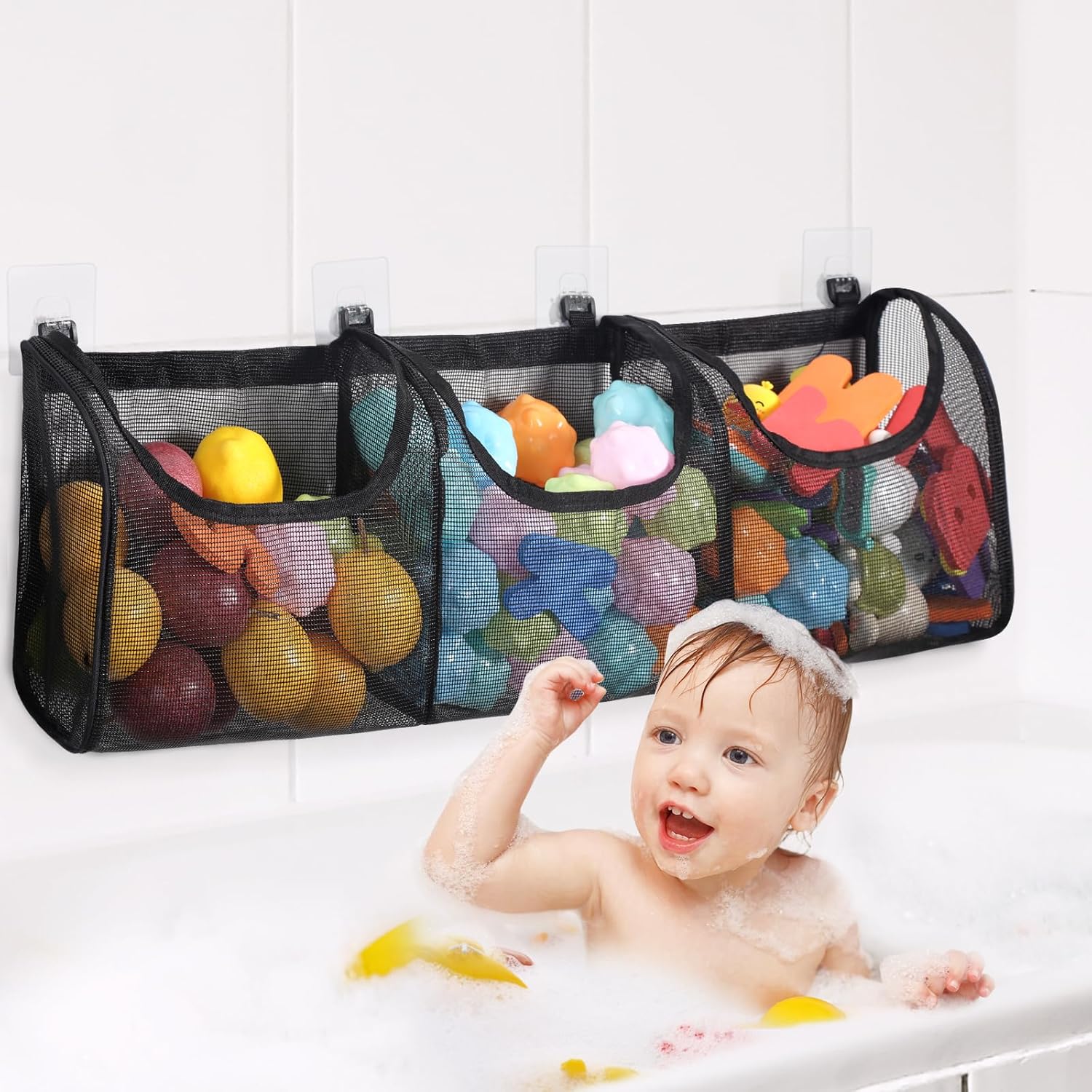 Goowin 3 Compartment Bath Toy Organizer