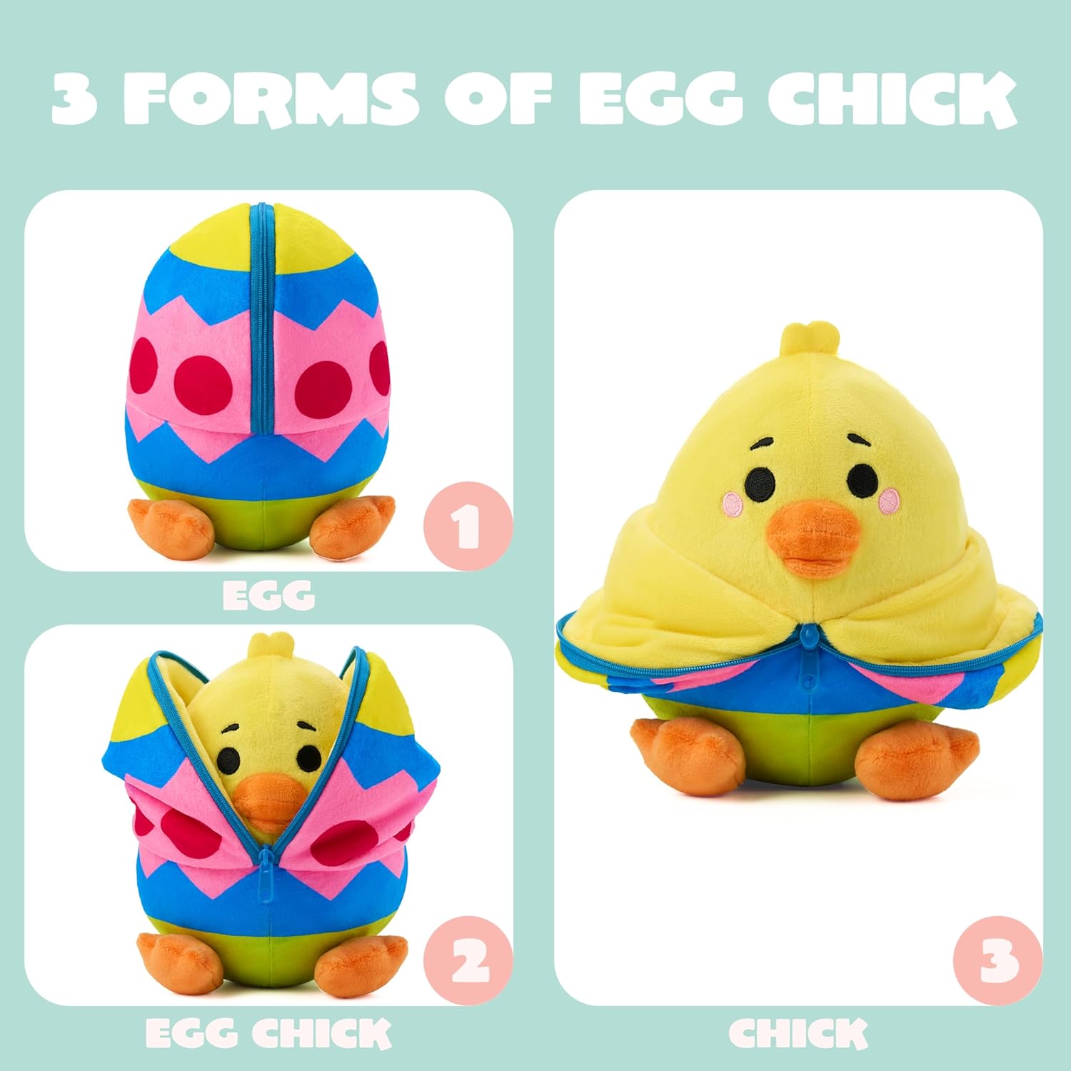JOYIN Easter Stuffed Chick Plush Hiding Egg