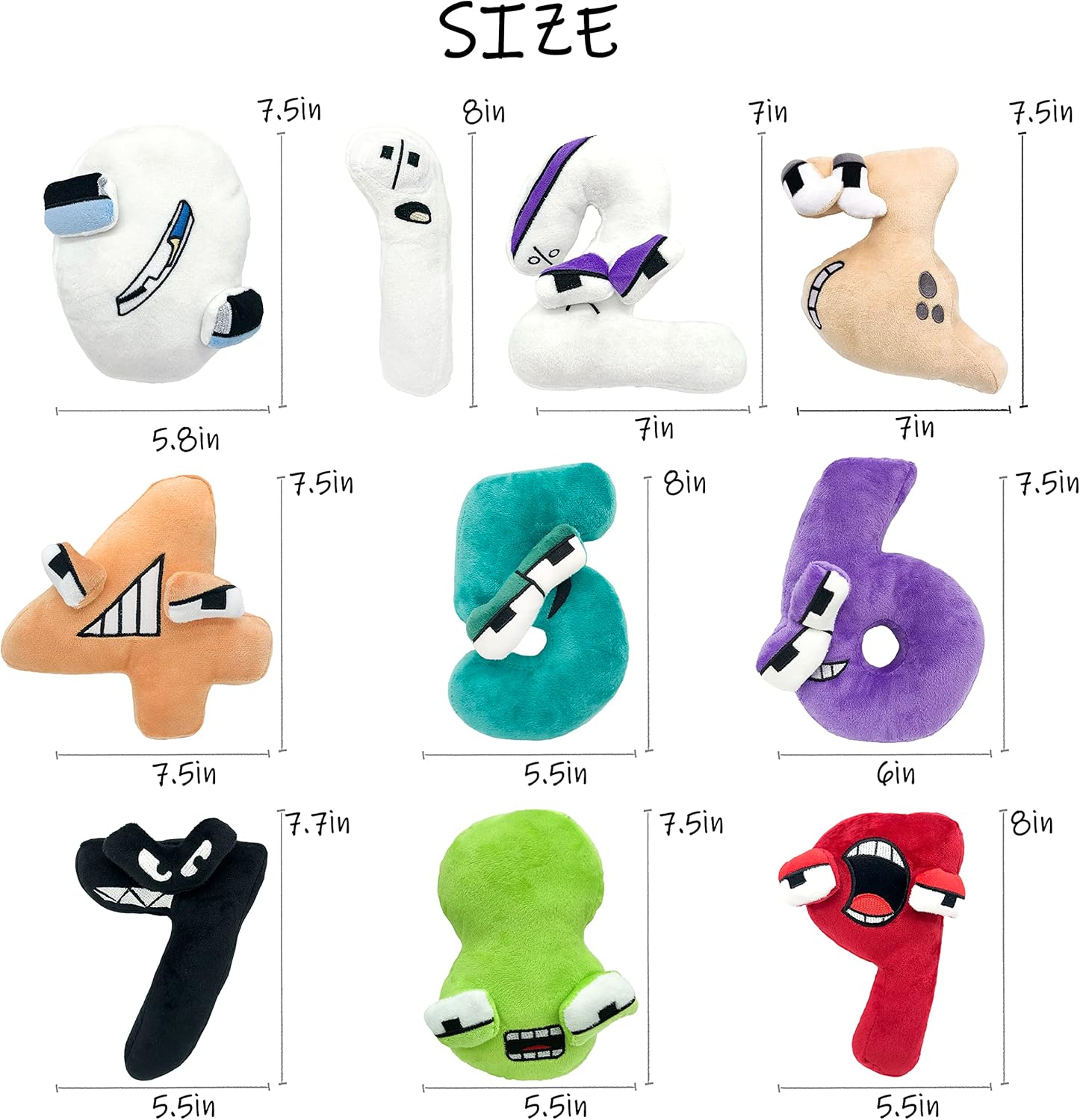 10PCS Nume Lore Plush Throw Pillow Plush Toy