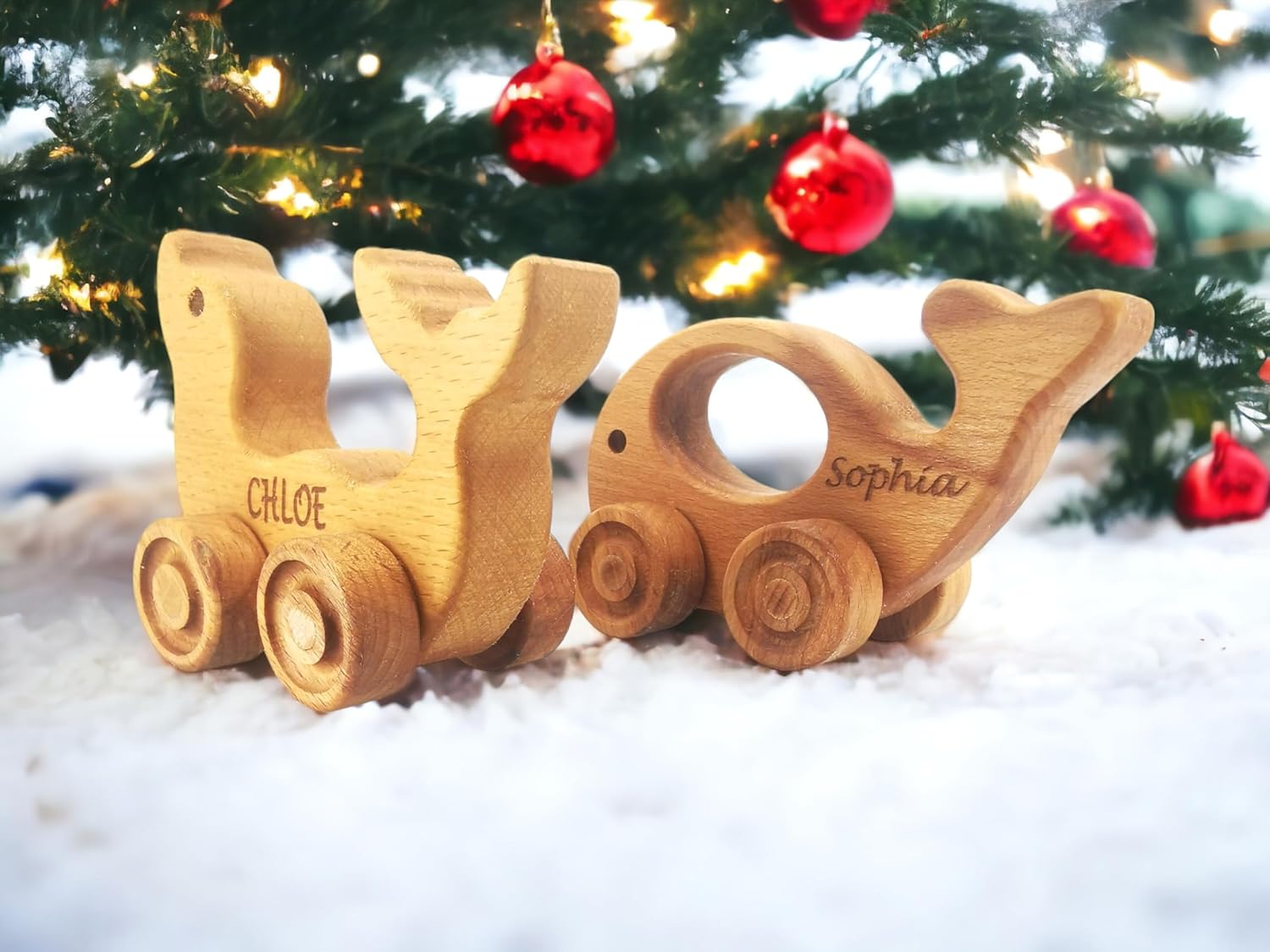 Personalized Wooden Animal Push Toy for Baby