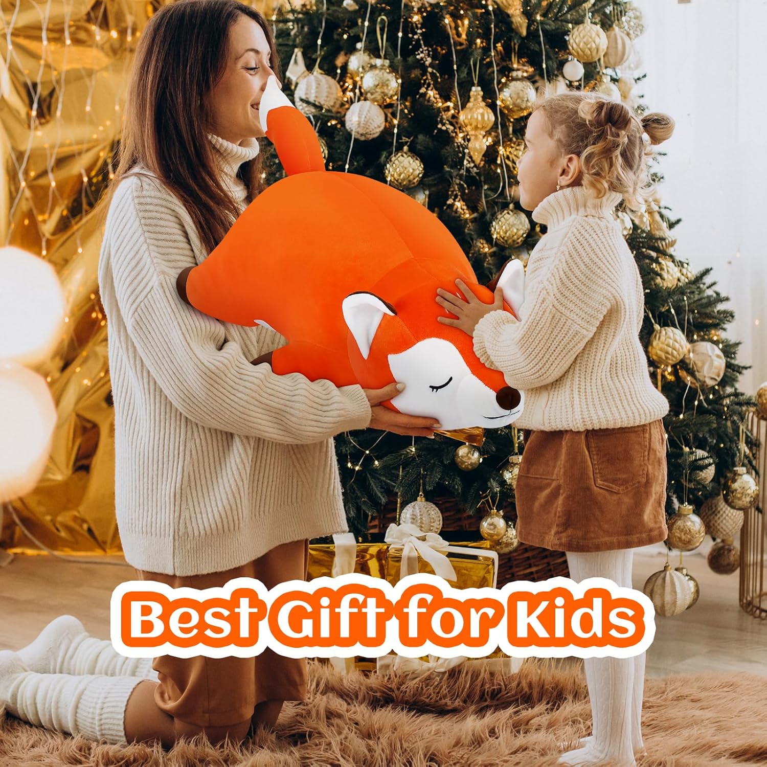 Cute Giant Orange Foxy Plush Pillow