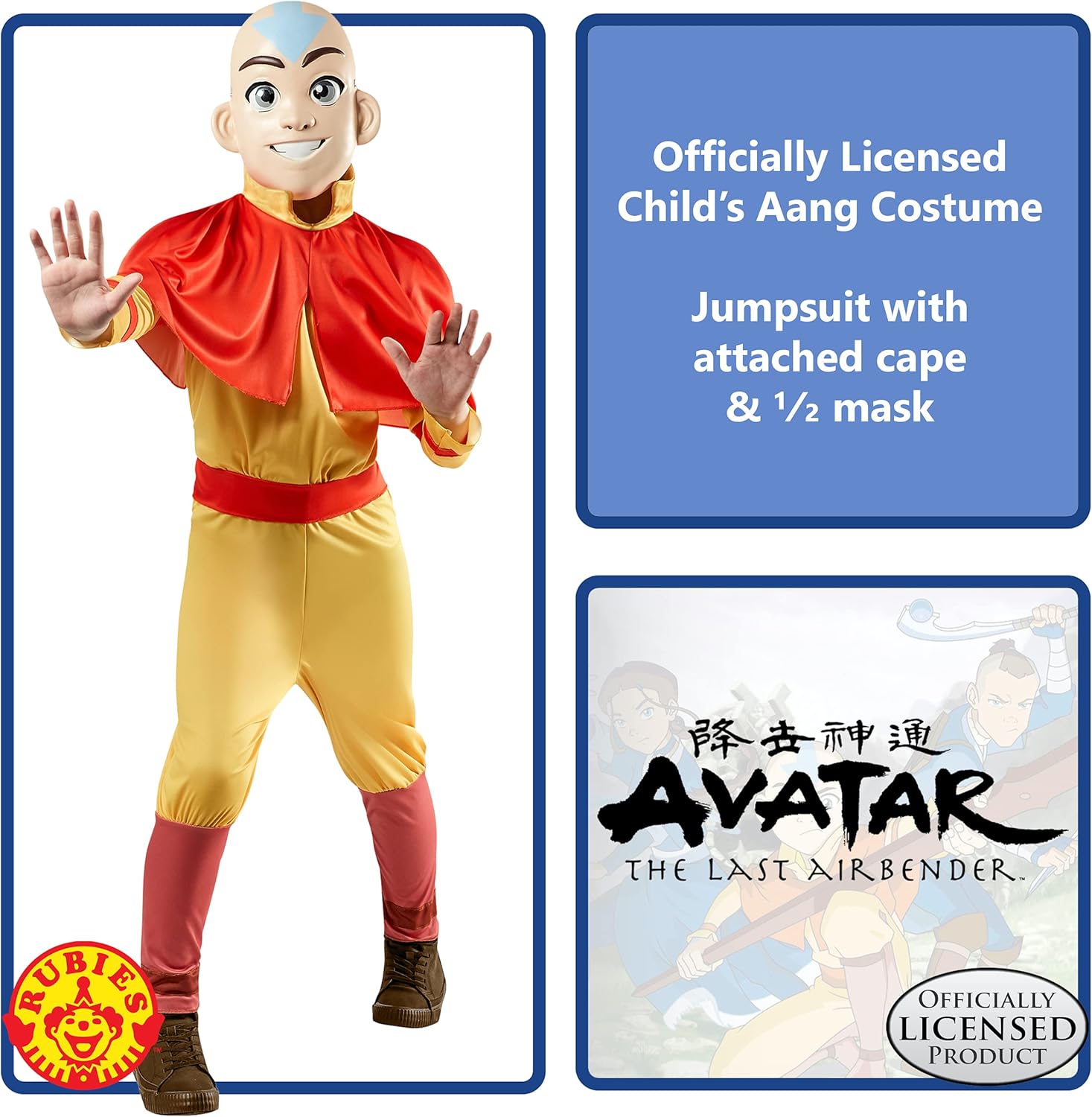 Rubies Boys Aang Avatar Costume Jumpsuit 1