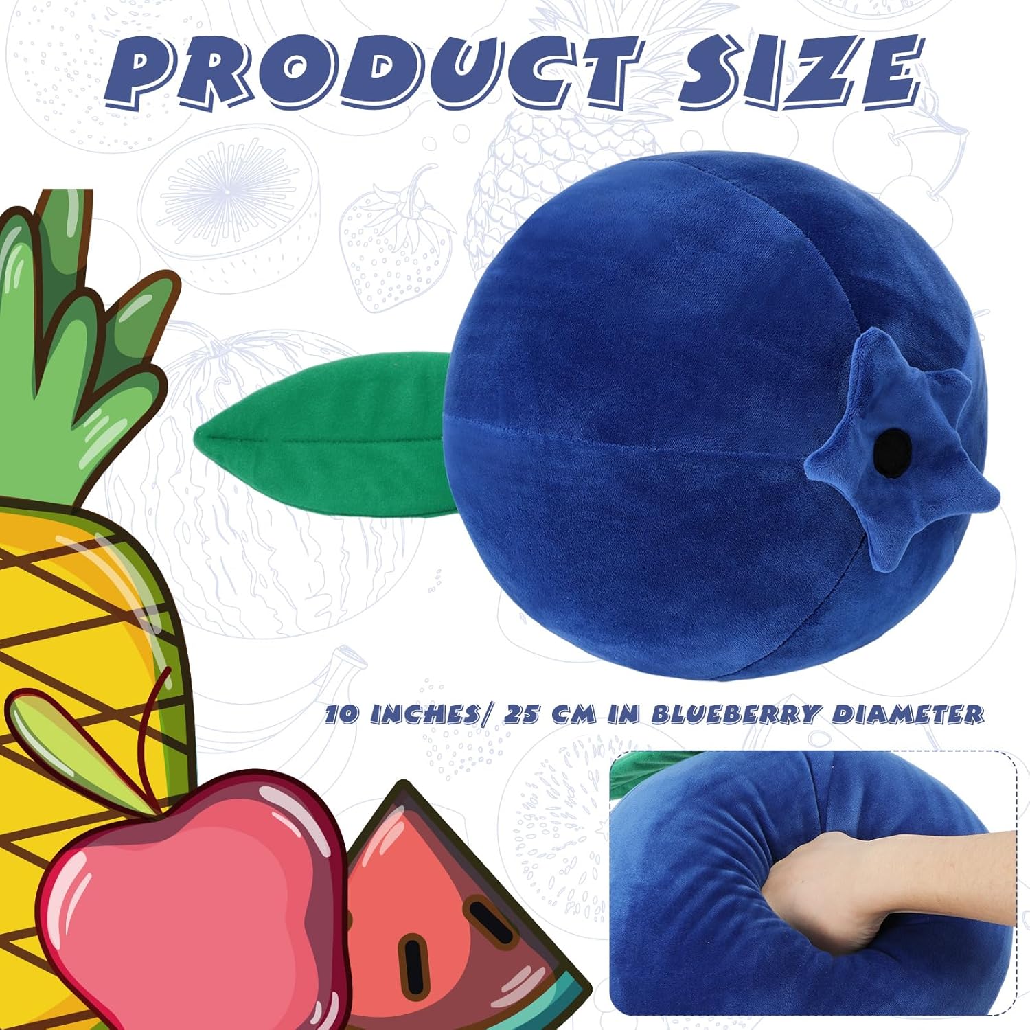 Beeveer Cute Blueberry Plush Pillow Kawaii Hugging Toy