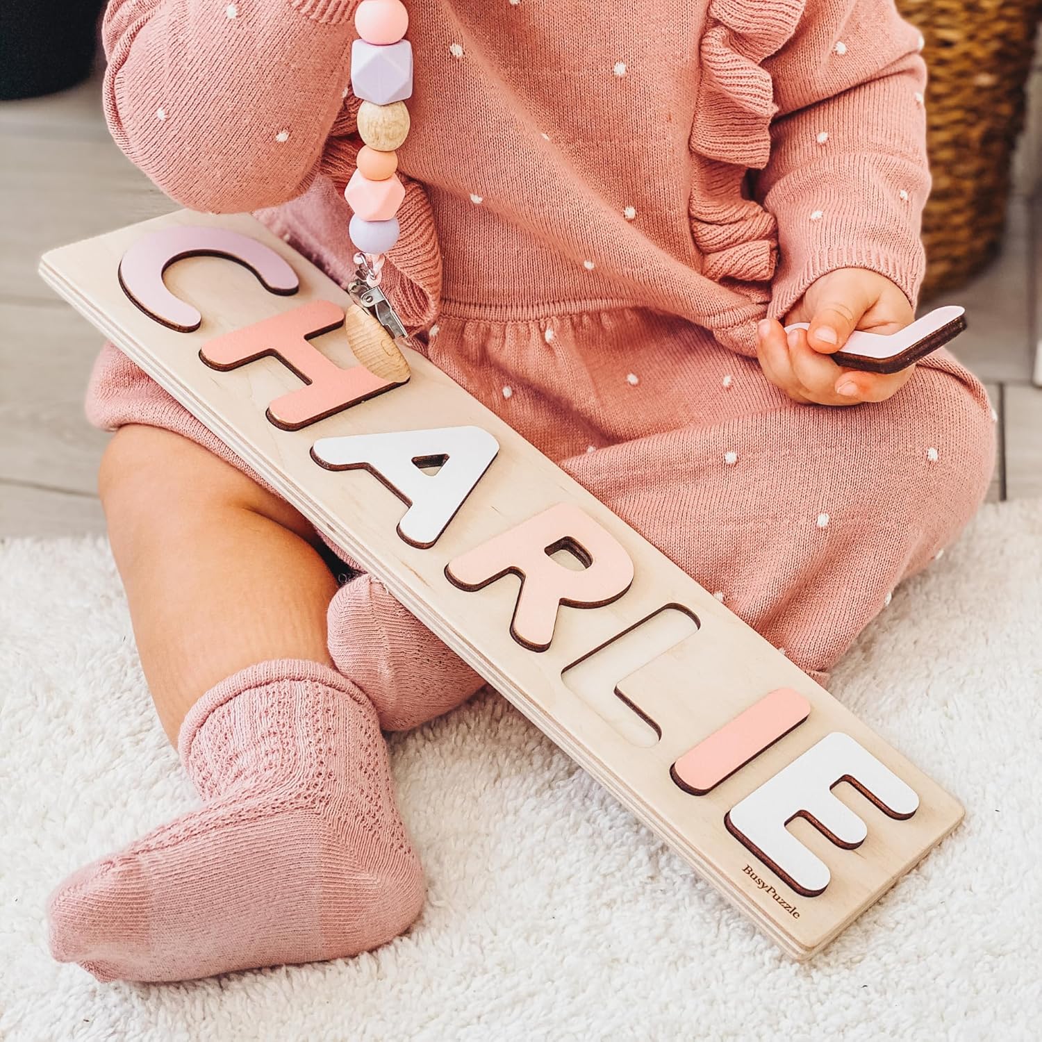 Personalized Wooden Name Puzzle for Baby 1