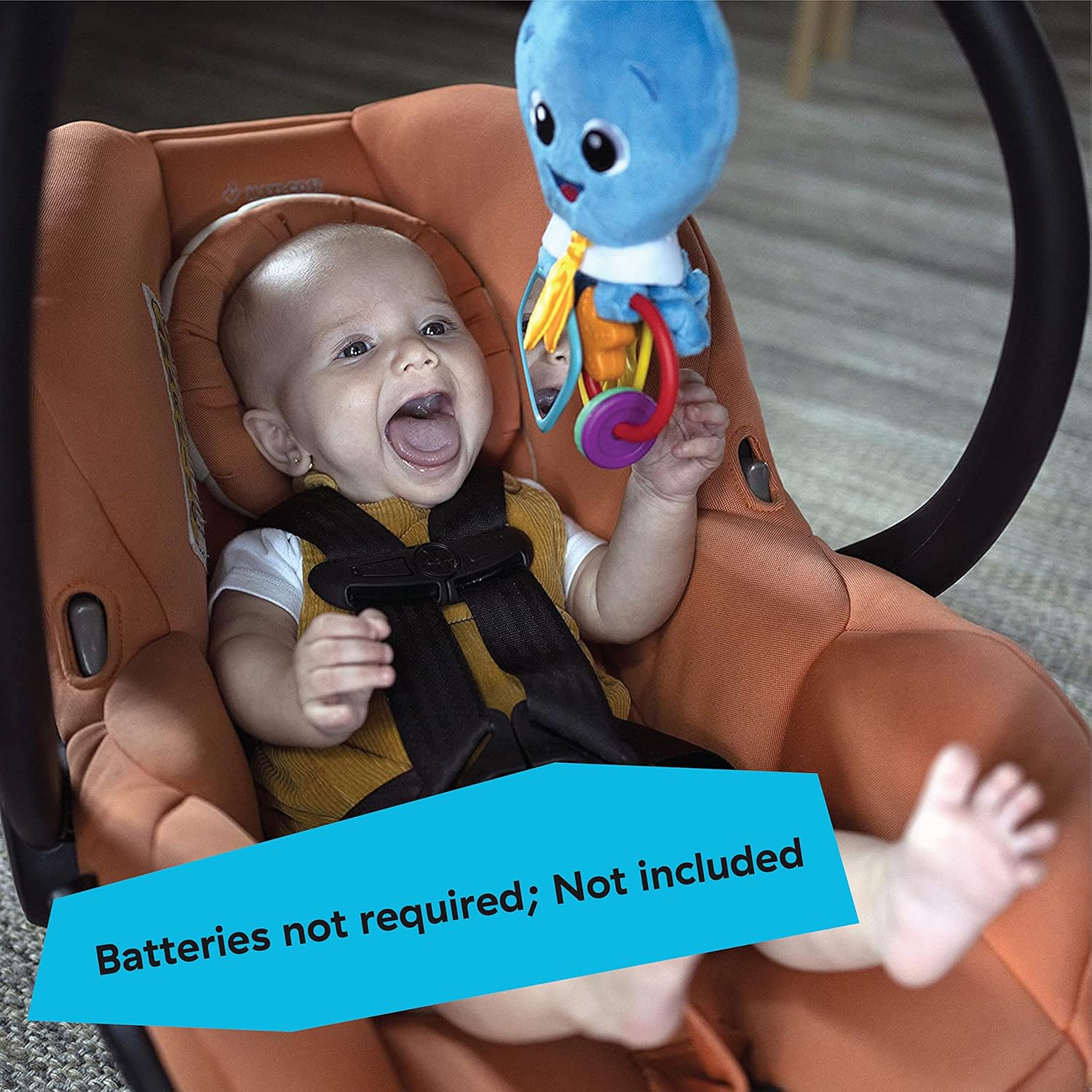 Baby Einstein Activity Arms Octopus BPA Free Stroller Toy Blue