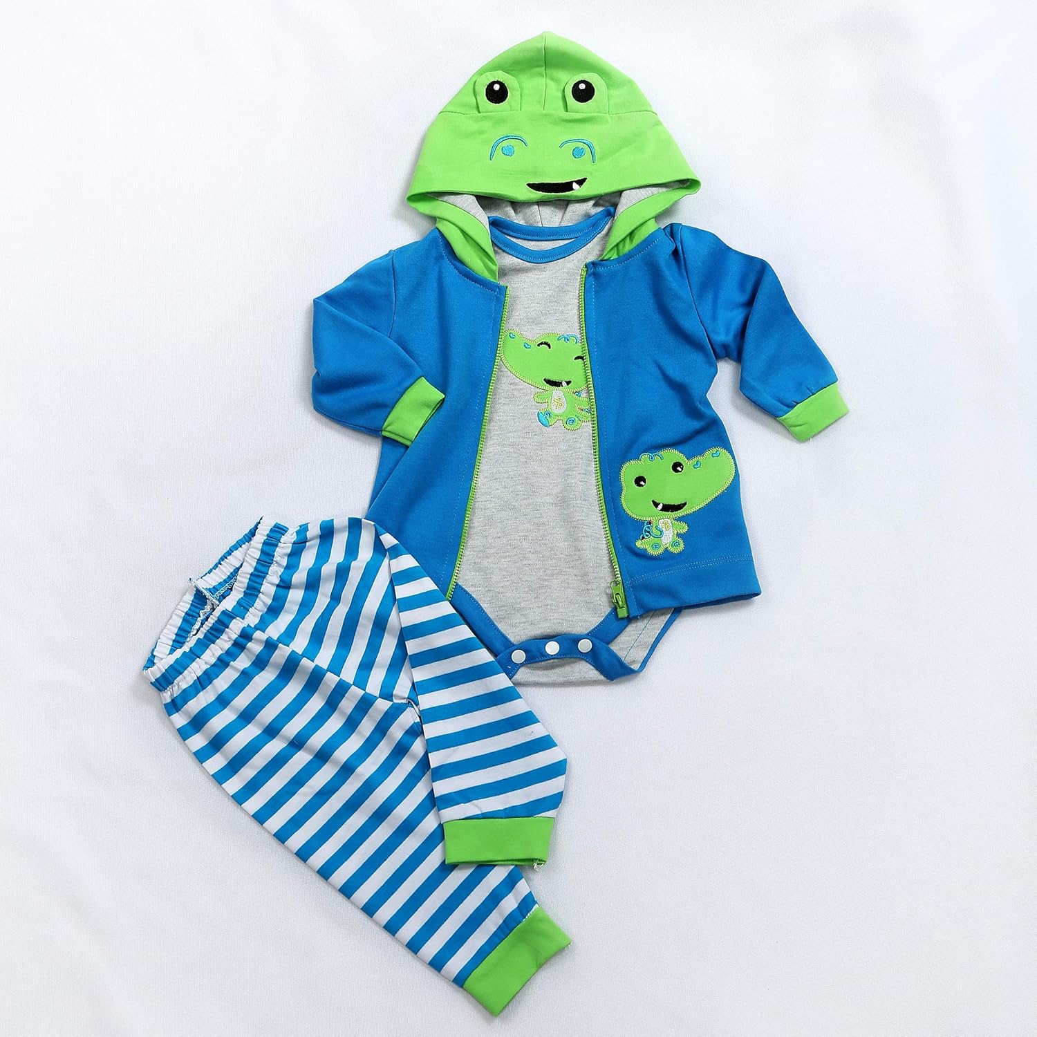 Medylove Reborn Baby Doll Crocodile Outfit 3pcs