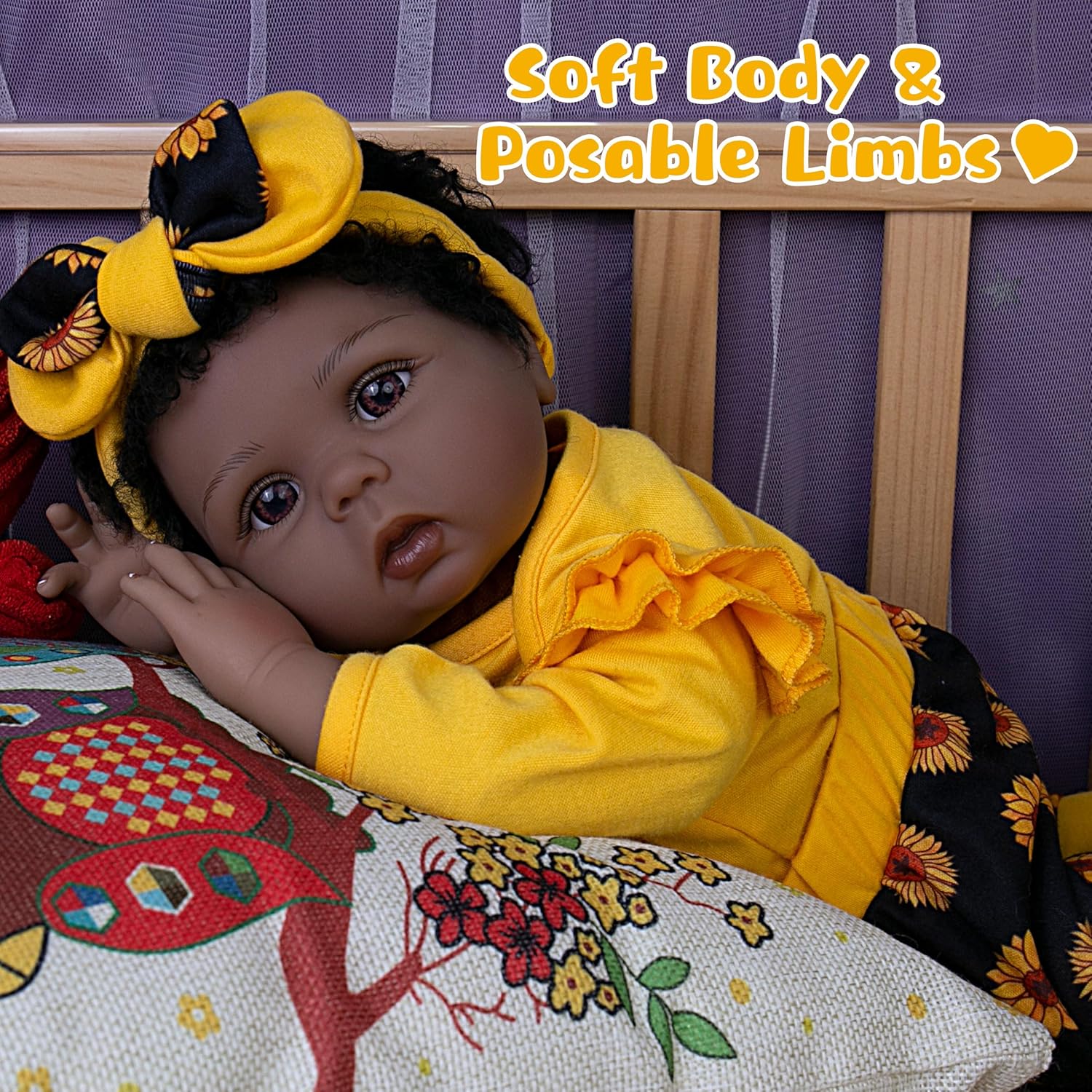 EKOKIZ Realistic 22-Inch Baby Doll with Accessories
