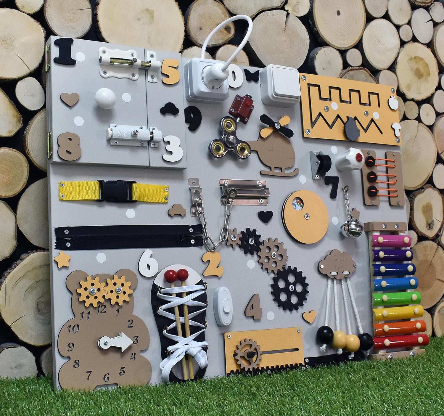 Interactive Busy Board for Toddlers Montessori Toy 1
