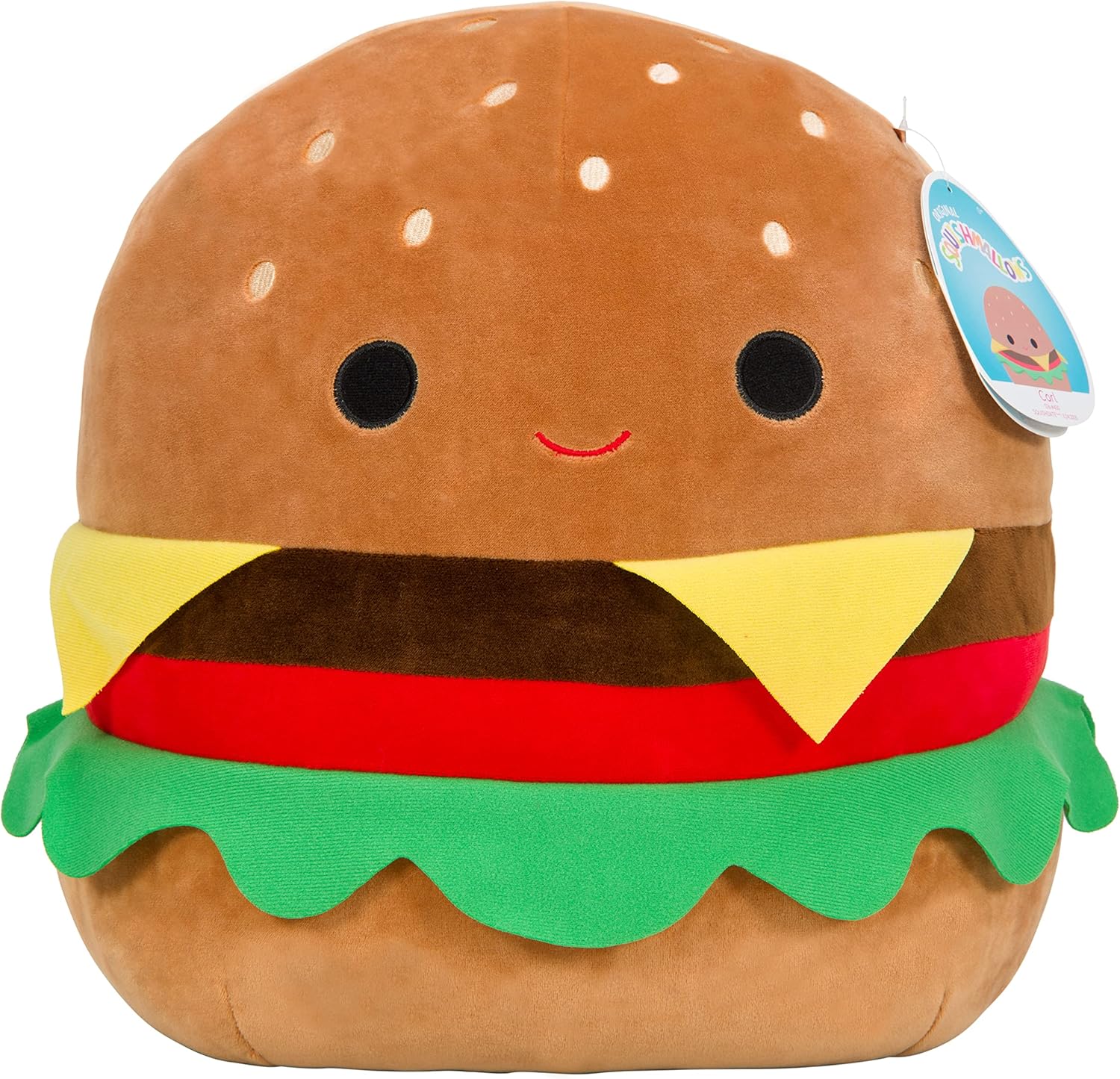 Squishmallows 16-Inch Carl The Cheeseburger Plush