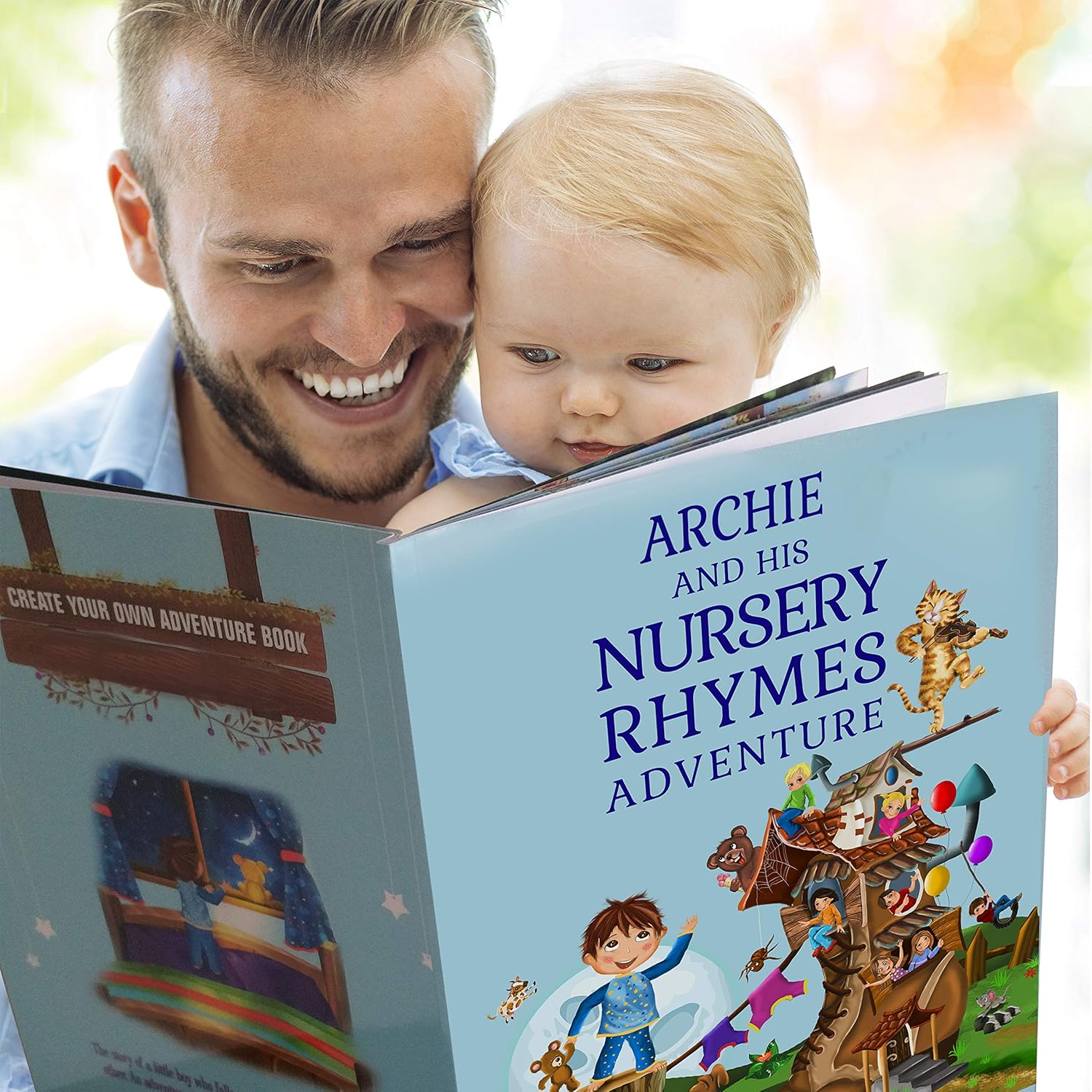 Personalized Nursery Rhymes Book for Babys 1st Birthday
