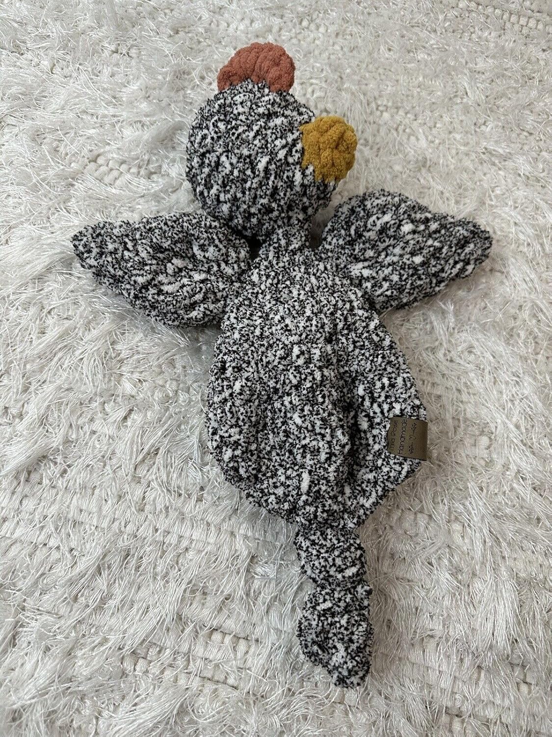 Handmade Infant Toddler Crochet Chicken Snuggler Lovey Blankie