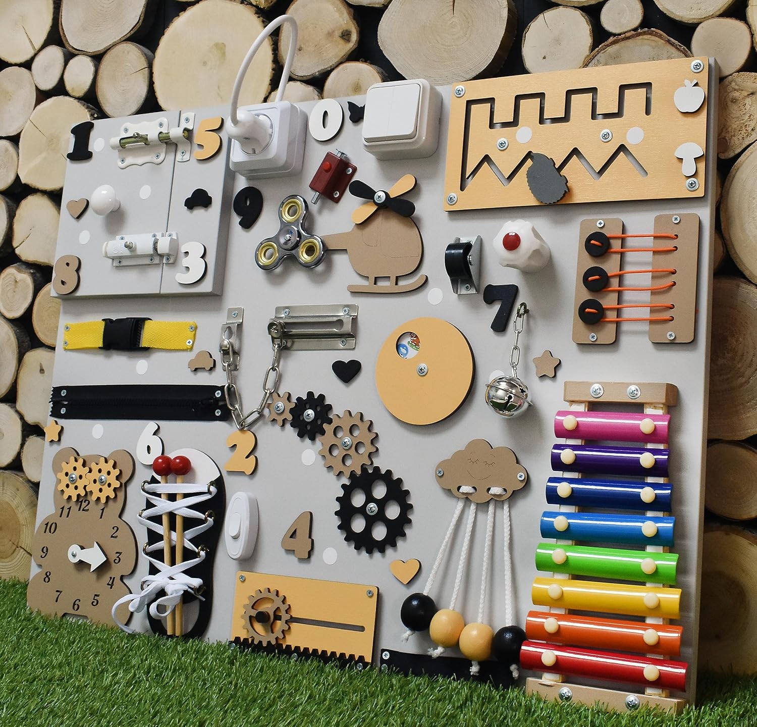 Interactive Busy Board for Toddlers Montessori Toy 1