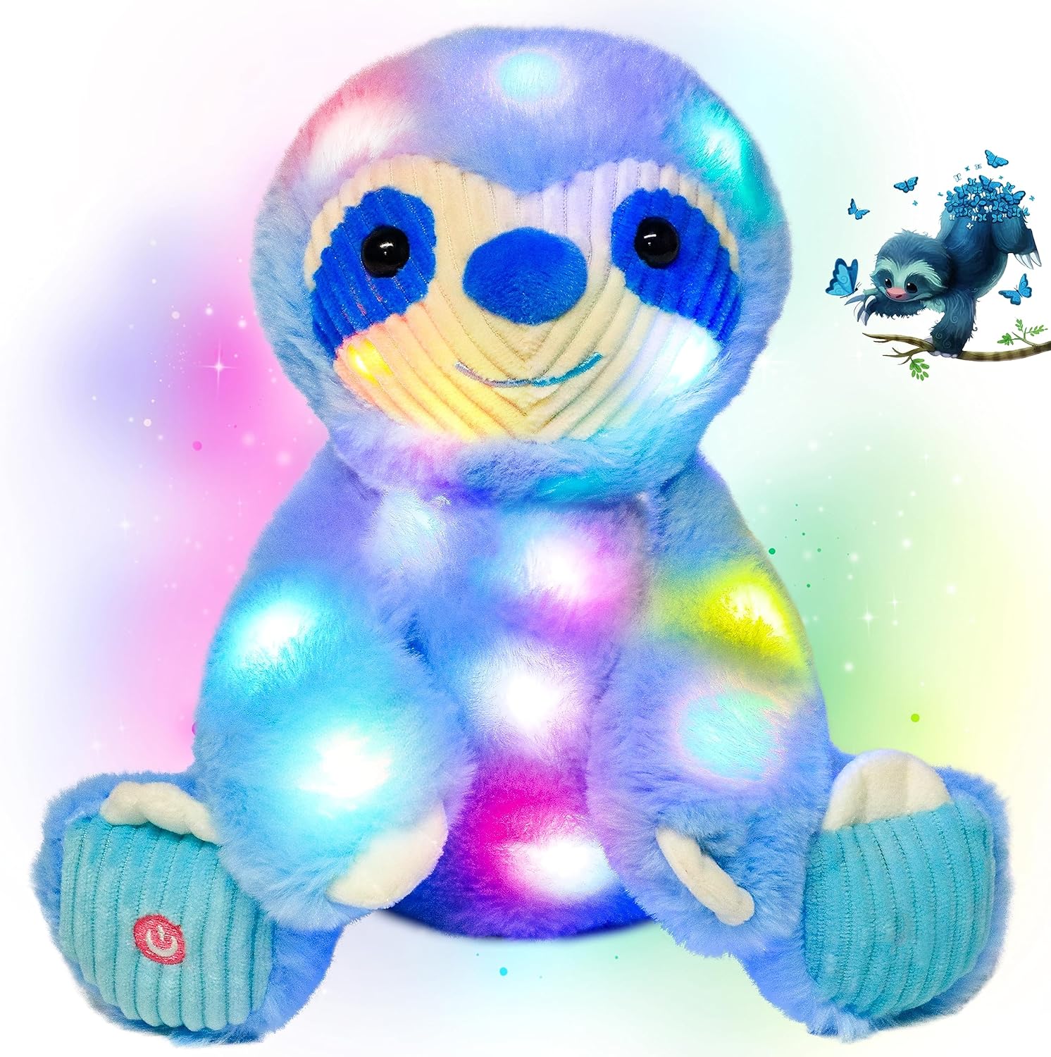 Cuteoy Blue Sloth Light-up Plush Toy 105 Inch 1