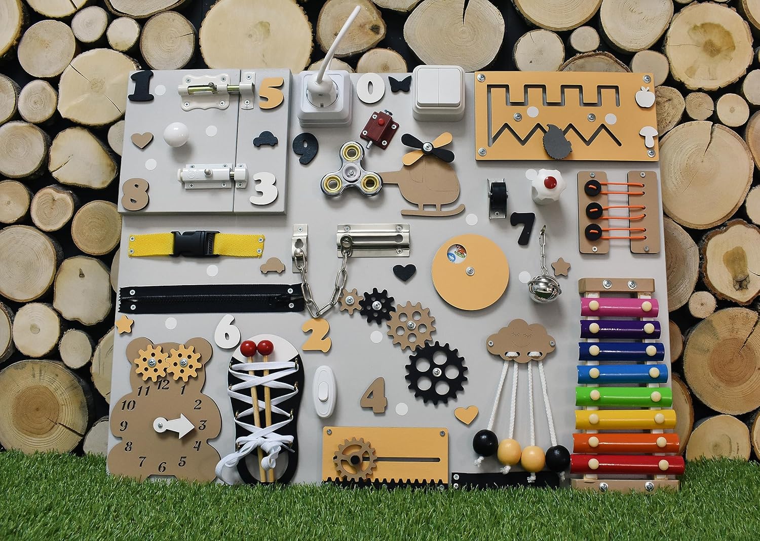 Interactive Busy Board for Toddlers Montessori Toy 1