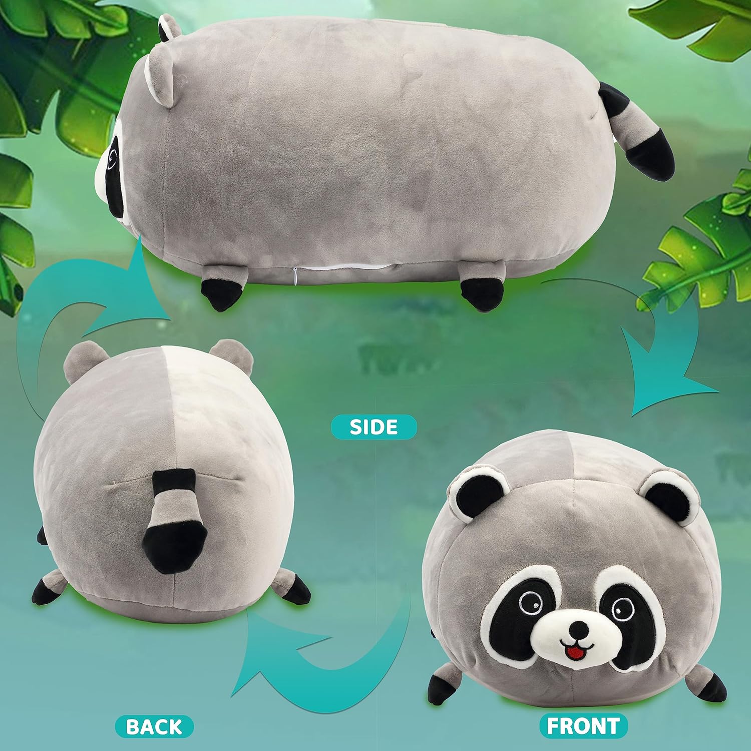 Cuteoy 177 Raccoon Plush Pillow for Kids and Adults