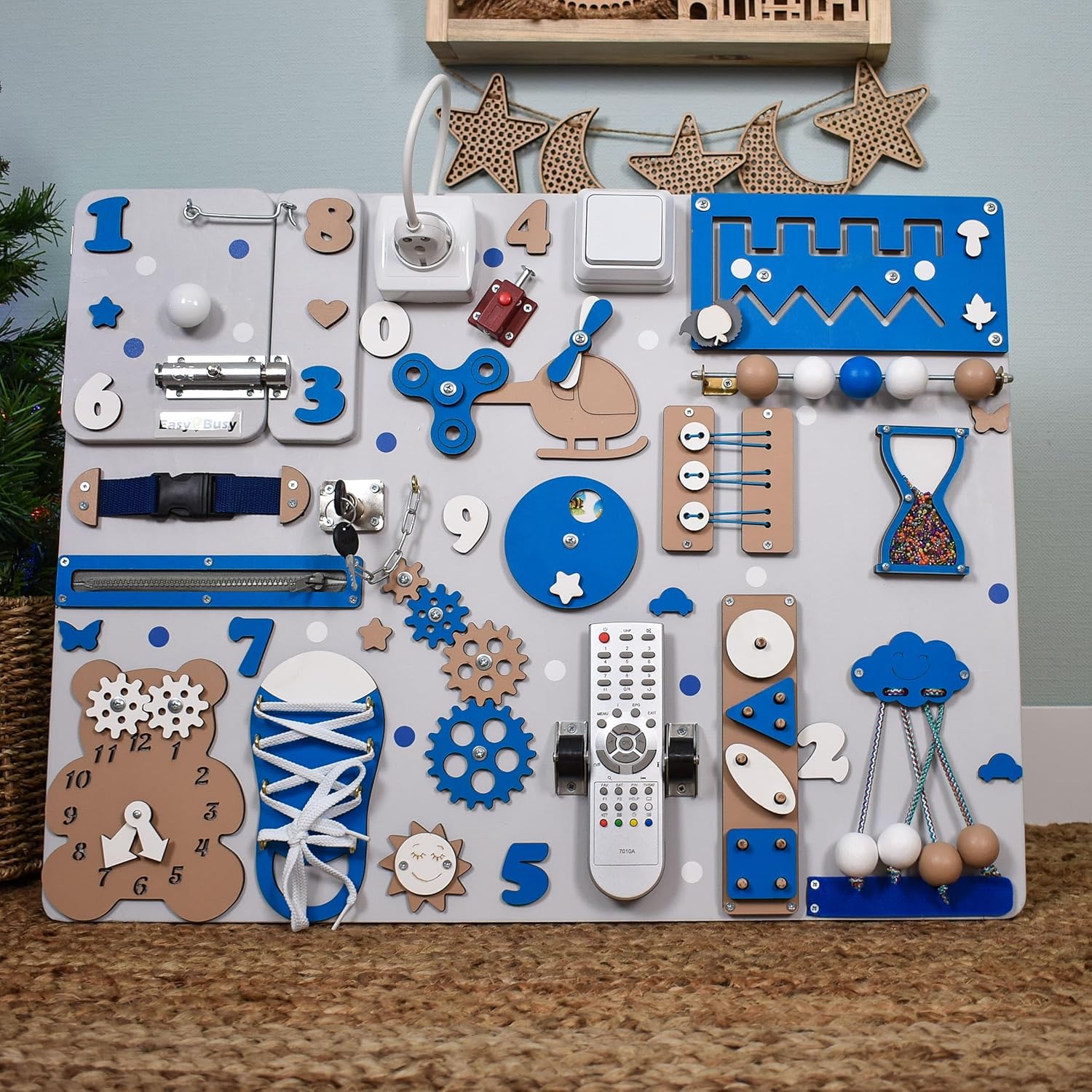 1-2-3 Year Old Toy Busy Board Montessori Learning Kit