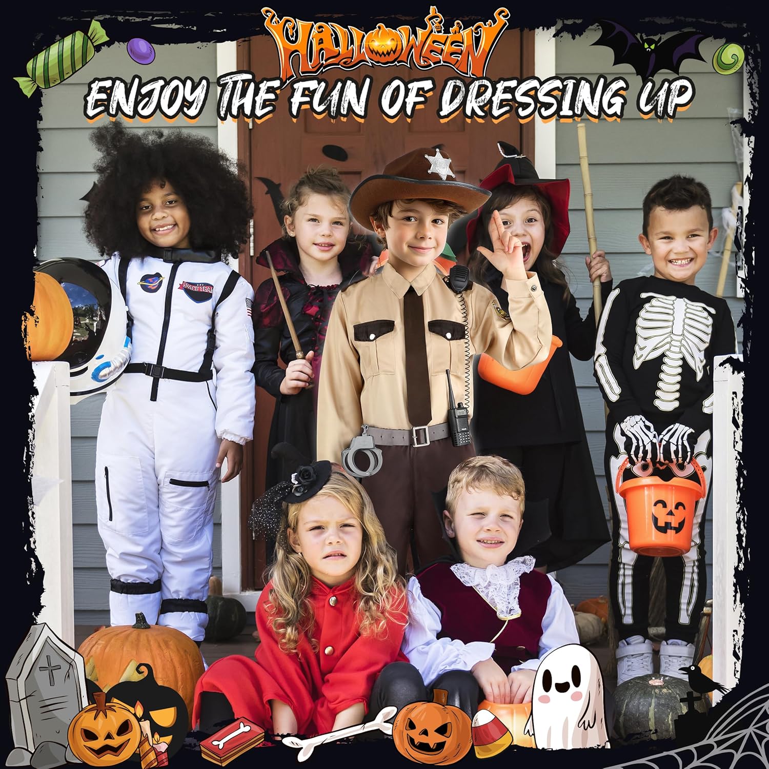 GIFTINBOX Kids Sheriff Costume with Accessories