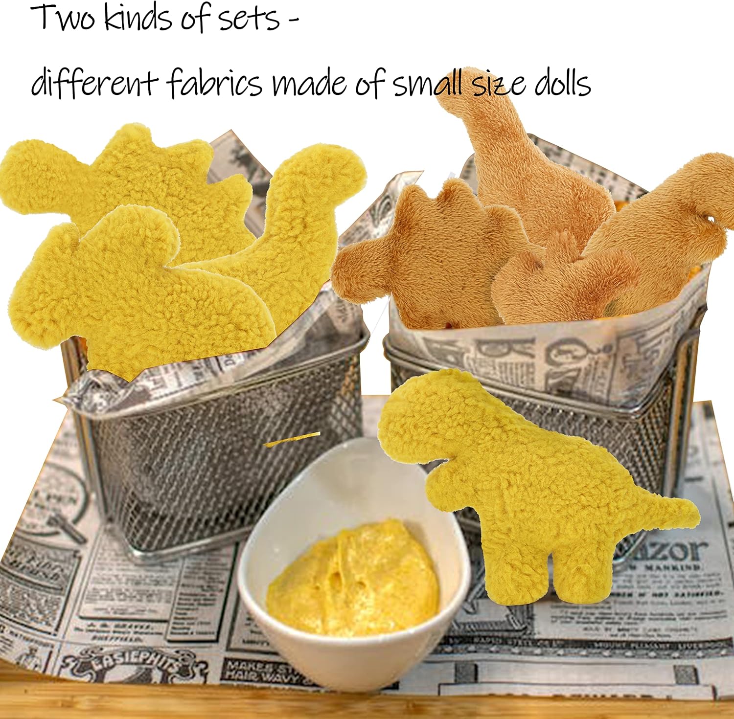 Mini Dino Chicken Nugget Plush Toy 42 Inches 5pc